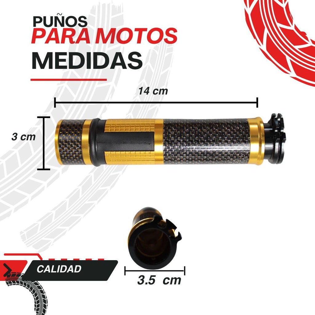 Juego De Puños Aluminio Premium Color Dorado