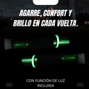 Juego De Puños Aluminio Para Moto Universal Con Luz Led