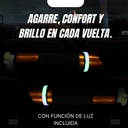 Juego De Puños Aluminio Para Moto Universal Con Luz Led