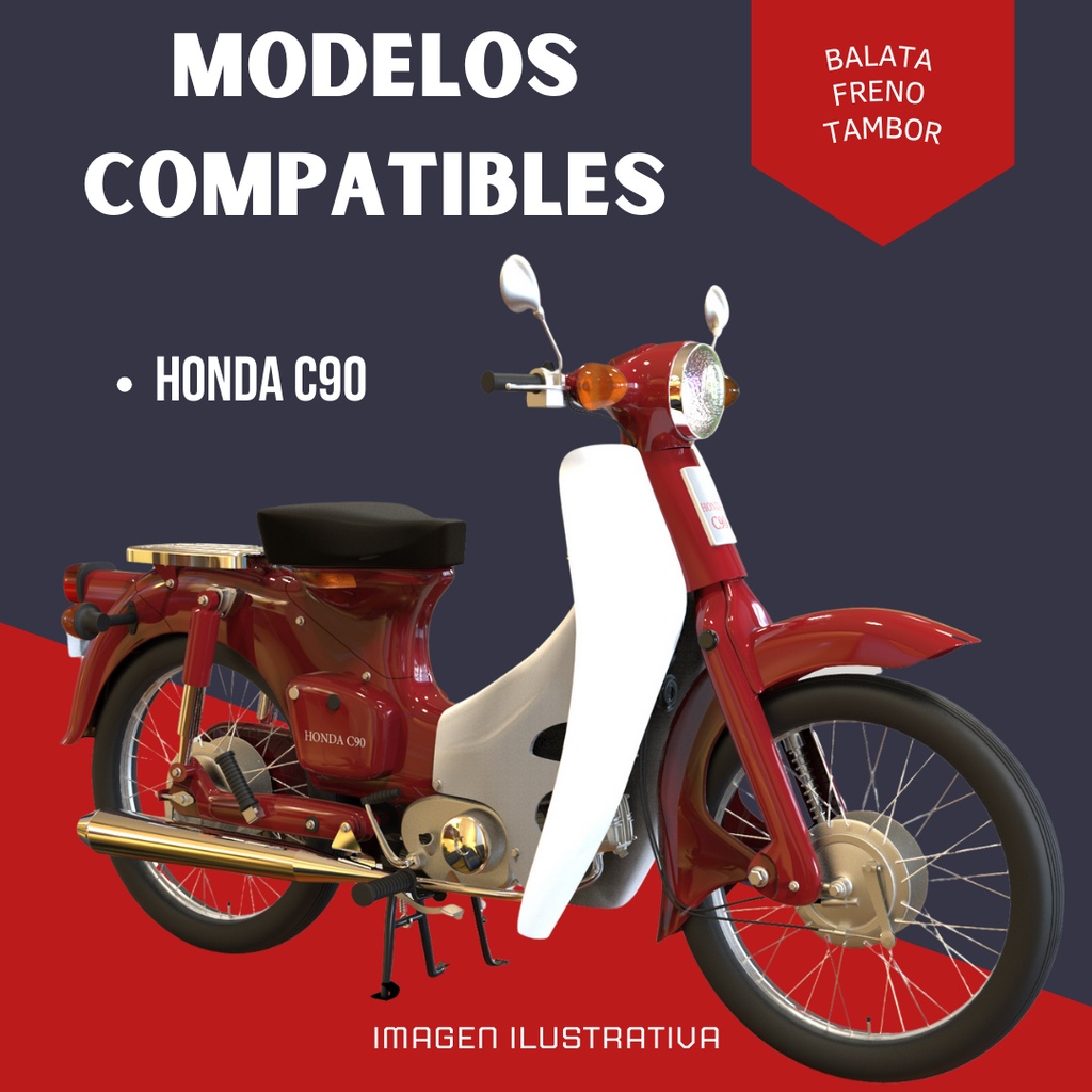 Balata Freno Tambor Resorte Cruzado Honda C90