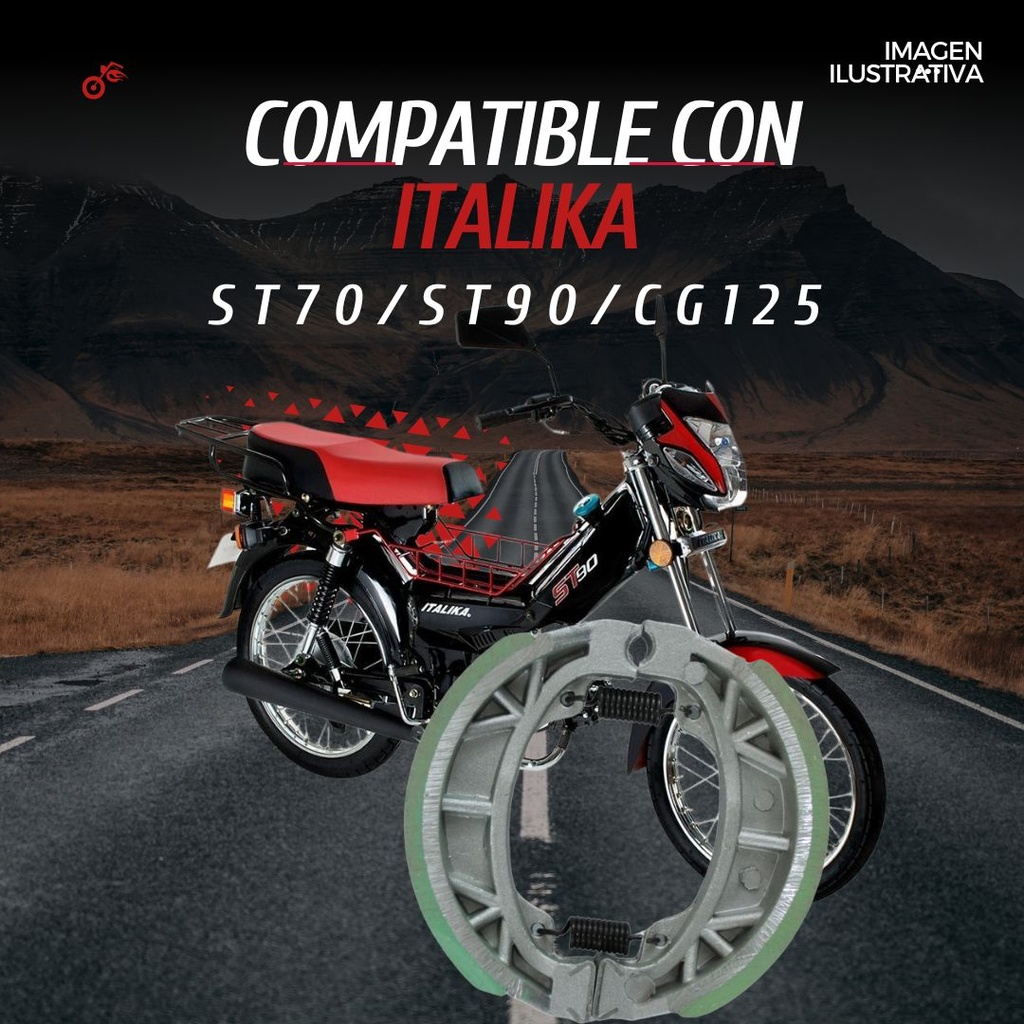 Balata Freno Tambor Italika St70, St90, Cg125