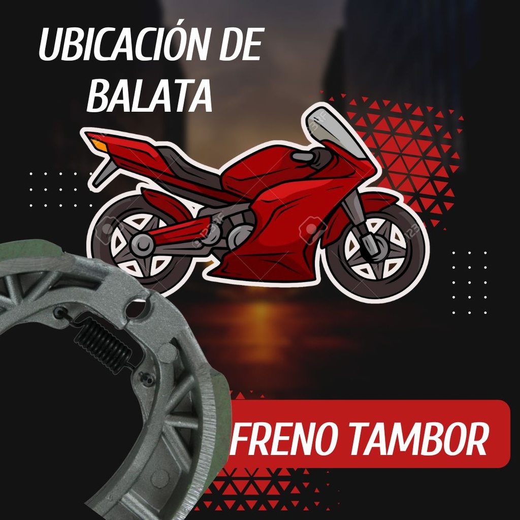 Balata Freno Tambor Italika St70, St90, Cg125