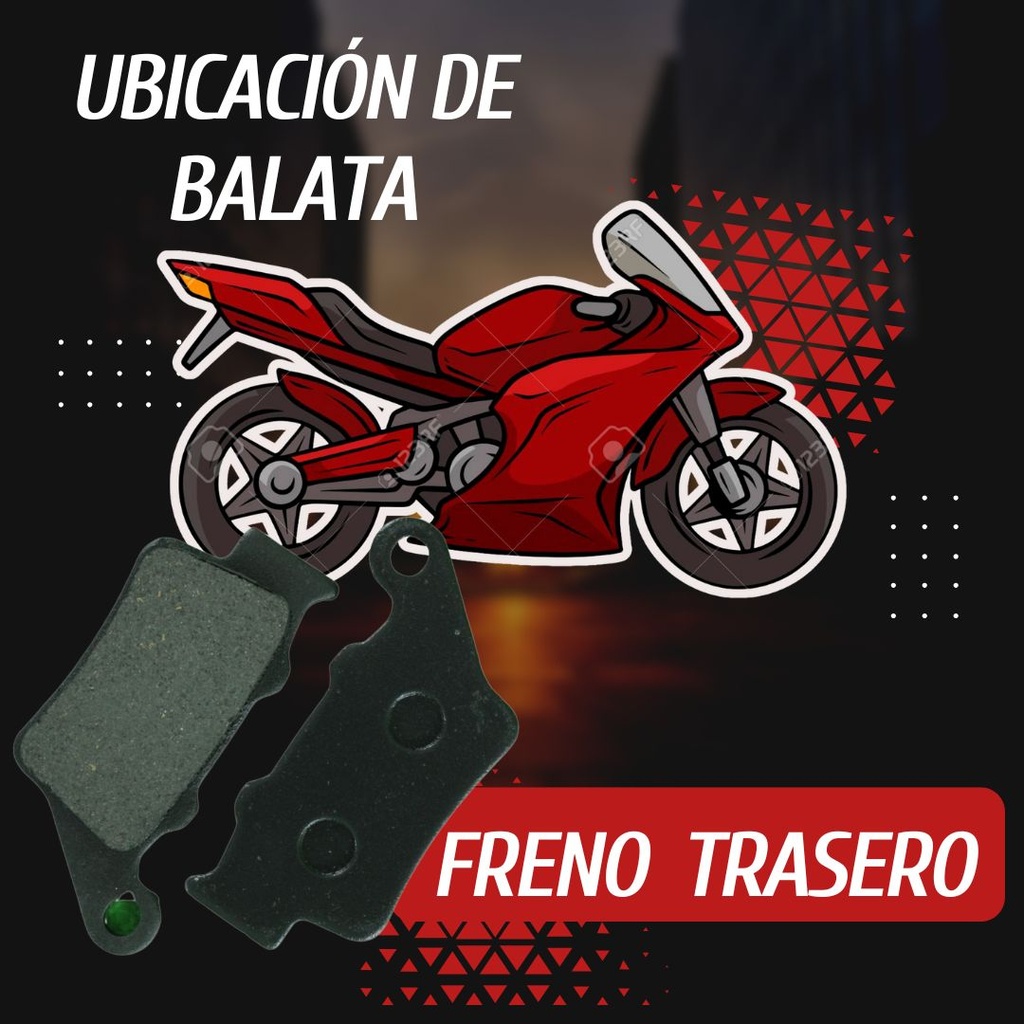 Balata Freno Trasero Disco Bajaj Pulsar 220s, 200ns
