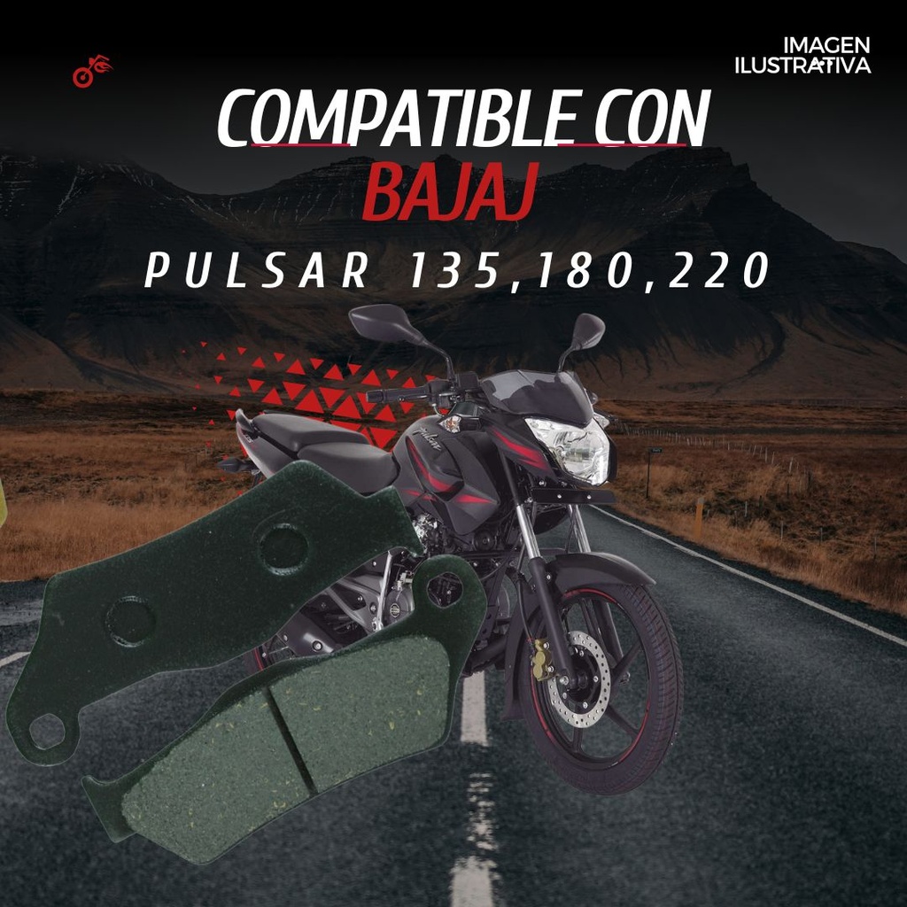Balata Freno Delanero Moto Pulsar 135,180,220/ Yamaha Ybr125