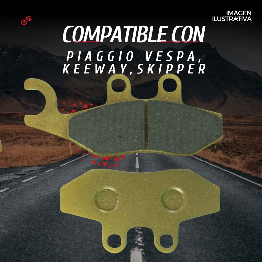 Balata Freno Disco Piaggio Vespa.keeway,skipper