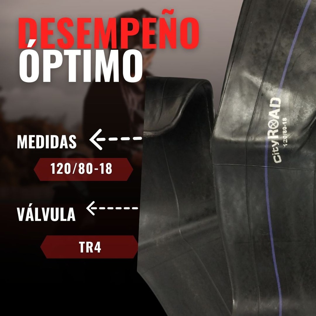 Cámara City Road 120/80-18 Zdm200,dm150 Sport Válvula Tr4