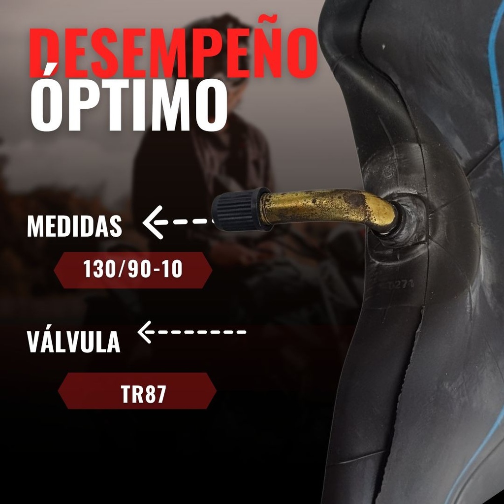 Cámara Marca Motospeed 130/90-10 Válvula Tr87