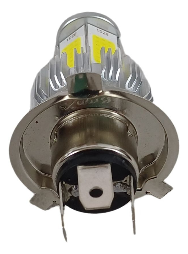 Foco De Motocicleta H4 Con Luz Led 4 Caras Alta Y Baja