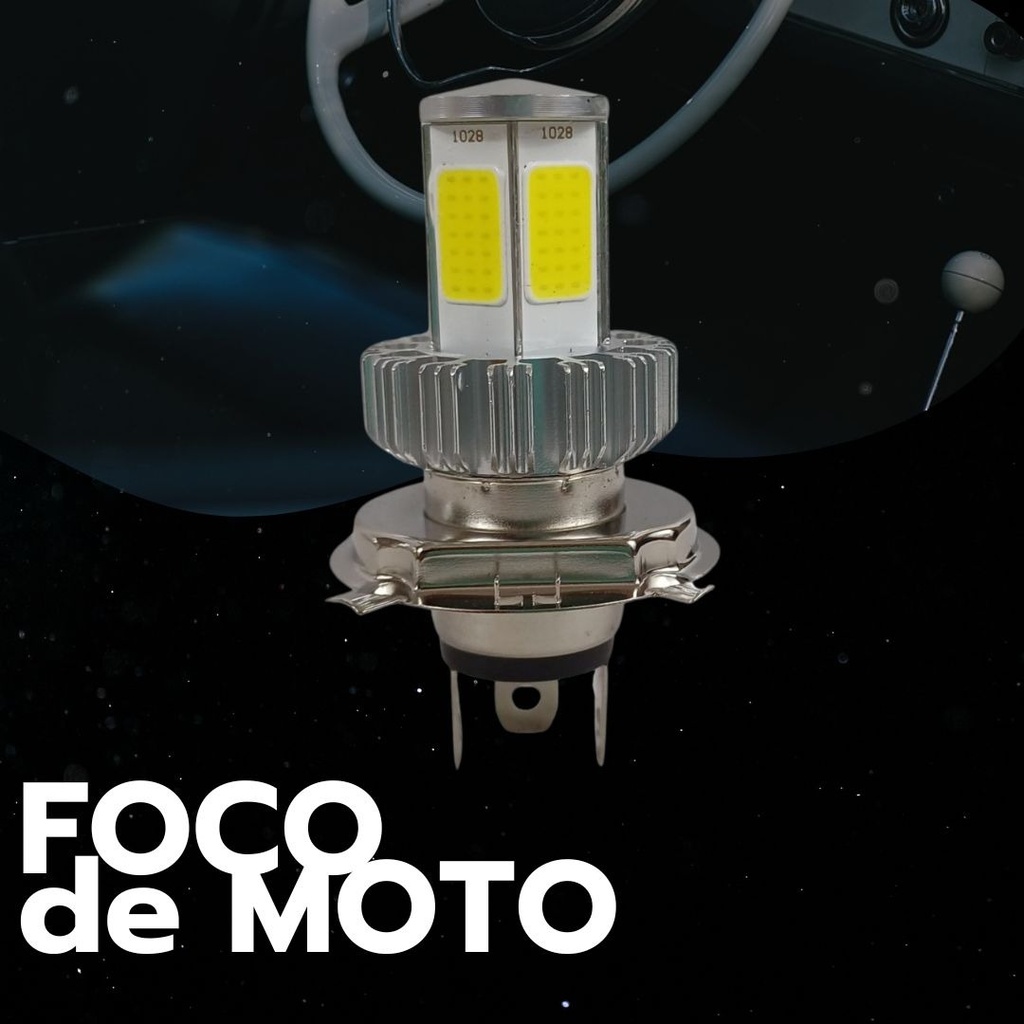Foco De Motocicleta H4 Con Luz Led 4 Caras Alta Y Baja