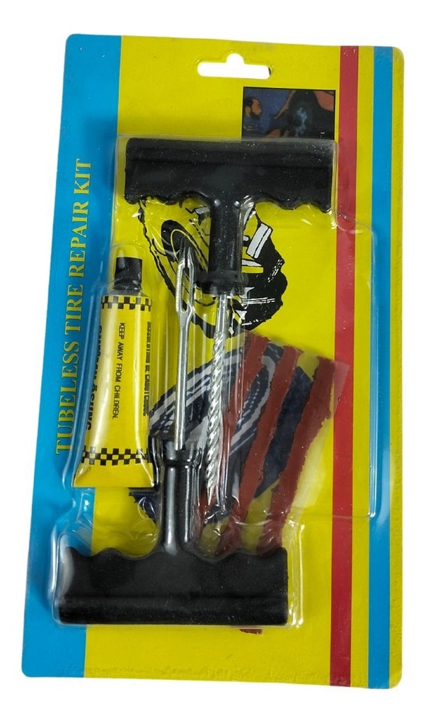 Kit Para Parchar Llantas Reparación Neumáticos Moto Auto 6 P