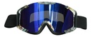 Goggles Para Moto Premium Diseño Multicolor Ajustables Lente Azul