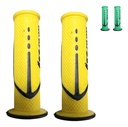 JUEGO DE PUÑOS PARA MOTO DE GOMA SUAVE COLOR AMARILLO