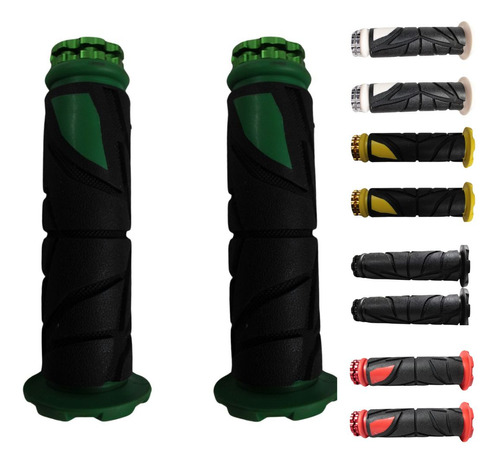 JUEGO DE PUÑOS PARA MOTO UNIVERSAL GOMA SUAVEVERDE