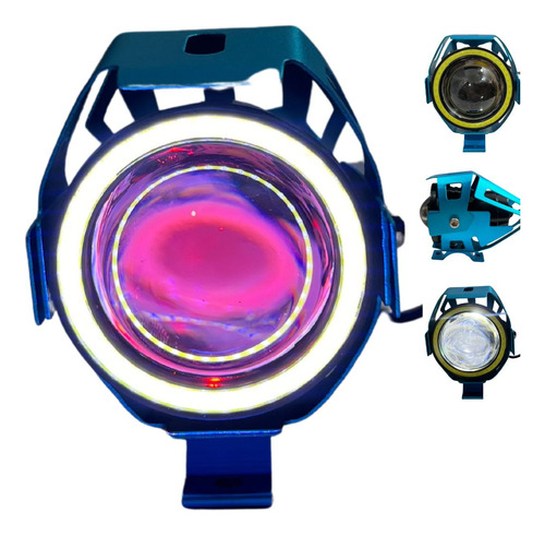 FARO AUX HYPERLED LUPA OJO DIABLO ROJO,ANGEL