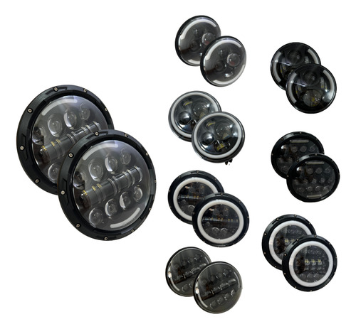 FARO JGO 7" DEL. REDONDO LED OJO ANGEL BLX-C2402