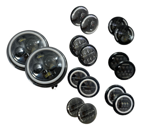 FARO JGO 7" DEL. REDONDO LED OJO ANGEL LUPA C0101