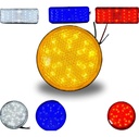 FARO LED REFLECTOR AMBAR (REDONDO) LUZ ALTA Y BAJA