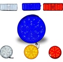 FARO LED REFLECTOR AZUL (REDONDO) LUZ ALTA Y BAJA