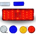 FARO LED REFLECTOR ROJO (RECTANGULO) LUZ ALTA Y BAJA