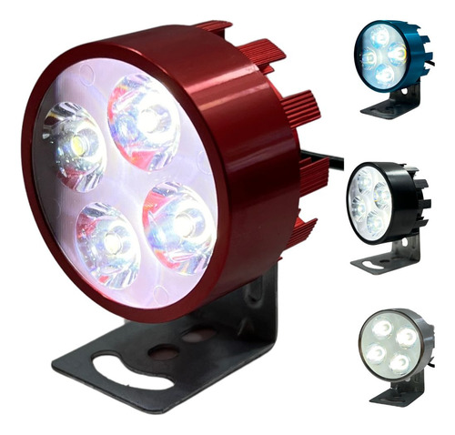 FARO MOTO REDONDO 4/3W CARCASA PLATA 5.5CM