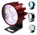 FARO MOTO REDONDO 4/3W CARCASA PLATA 5.5CM