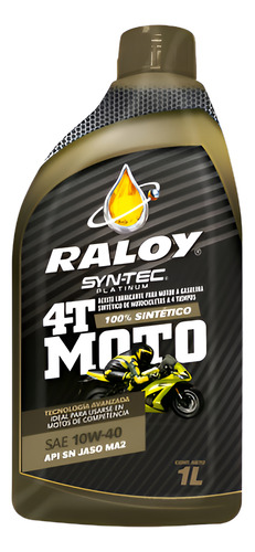 ACEITE RALOY MOTO SINTETICO 4T 10W-40 SN MA2 1L