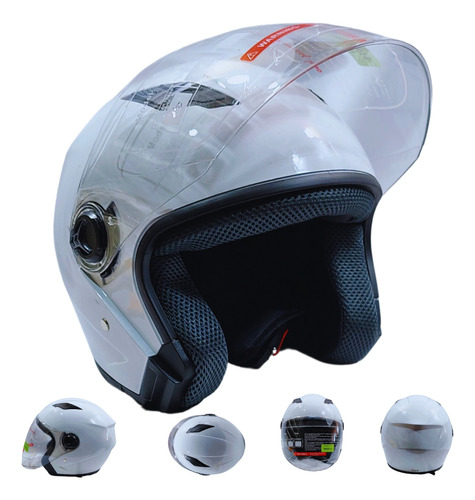 CASCO GEN ABIERTO C/VISERA BLANCO G