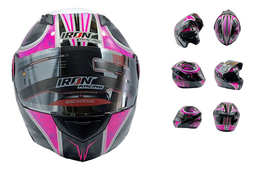 CASCO ABATIBLE DOBLE MICA APHRODITE VIOLETA (L)