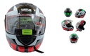 CASCO ABATIBLE DOBLE MICA BLANCO CON DISEÑO (L) DOT