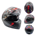 CASCO ABATIBLE IR105 DOT COBRA ROJA MATE L