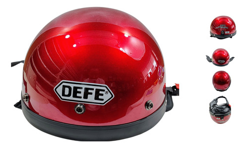 CASCO CHOPPER ROJO C/GOOGLES M-L DOT