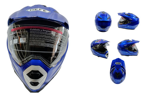 CASCO CROSS AZUL (L) DOT