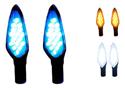 DIRECCIONAL LED FIBRA CARBON LUZ BLANCA JGO