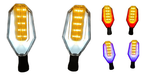DIRECCIONAL NEGRO LED AMARILLO/BLANCO 12V