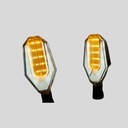DIRECCIONAL PLATA LED AMARILLO/BLANCO 12V