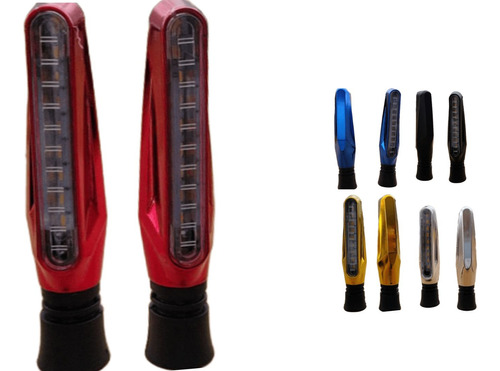DIRECCIONAL ROJO 12V 9LED LUZ AMARILLA JGO