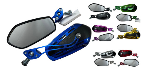 ESPEJO MOTO SOKO AZUL METALICO