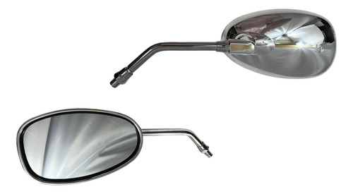 ESPEJO RETROVISOR MOTO SOKO CROMADO OVALADO