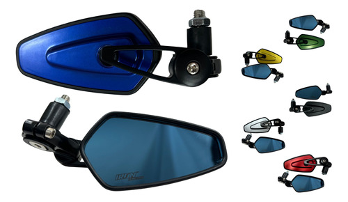 ESPEJO RETROVISOR MOTO IRON RACING AMERICA AZUL