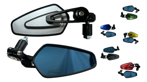 ESPEJO RETROVISOR MOTO IRON RACING AMERICA PLATA