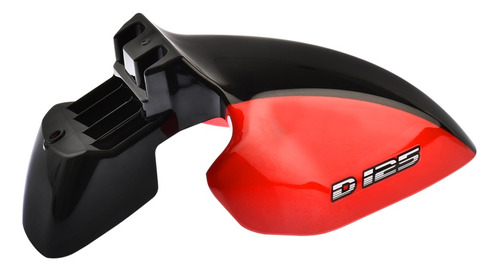 SALPICADERA DELANTERO NEGRO ROJO D125 2020-2021