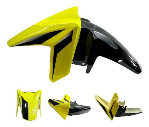 SALPICADERA DELANTERA MOTO ITALIKA FT200 AMARILLO/NEGRO