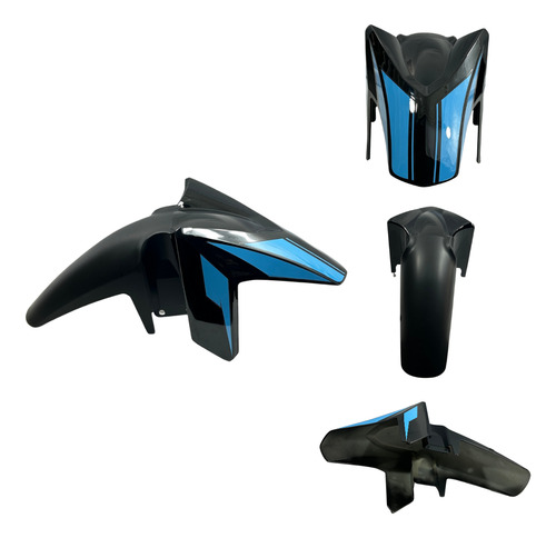 SALPICADERA DELANTERA NEGRO/AZUL MASUDA PARA ITALIKA FT180TS