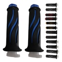 JUEGO DE PUÑOS PARA MOTO MARCA MATSUMA ALUMINIO COLOR AZUL