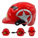CASCO NIÑO 1/2 ABS MSD-508 ESTRELLA ROJO