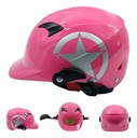 CASCO NIÑO 1/2 ABS MSD-508 ESTRELLA ROSA
