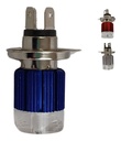 FOCO MOTO BRONX H4 3 LED BLANCO ALUMINIO BASE AZUL