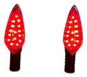 DIRECCIONAL 12V LED'S NEGRO MATE LUZ ROJA
