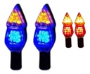 DIRECCIONAL BI COLOR 14LED 4CABLE AMARILL/AZUL JGO