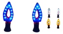 DIRECCIONAL ROJO LED AZUL 12V